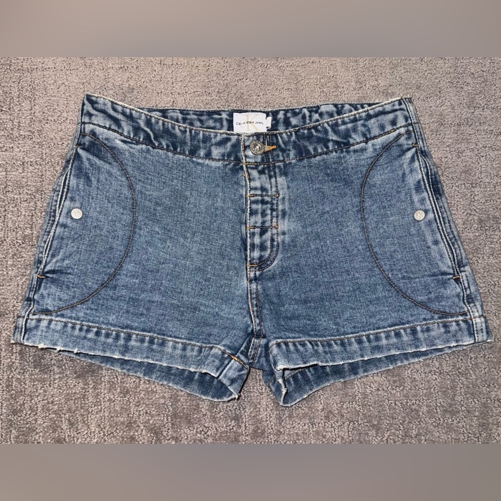 Calvin Klein Jeans Blue Denim Jean Shorts - Size 1